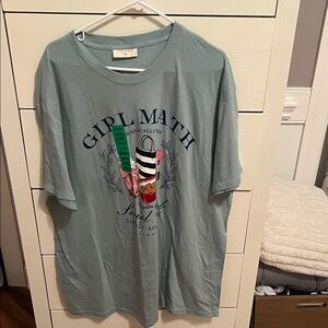 Simply Southern Girl Math Graphic Tee - Light Blue